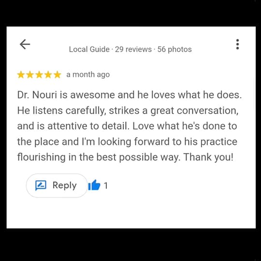 Dr. Nouri testimonial